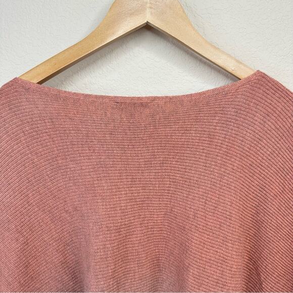 J Jill Pure Jill  Poncho Sweayer Cotton Salmon Gray Ombré OZ Casual Relaxed - Picture 5 of 12